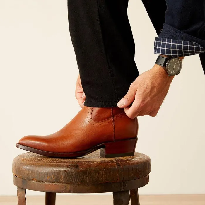 Men Western Boots Ariat Bench Made Brewer Western Boot Aged Cognac Men Western Boots Ariat Bench Made Brewer Western Boot Aged Cognac
