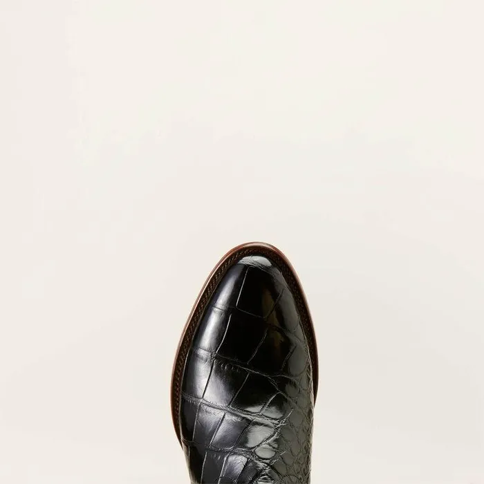 Men Western Boots Ariat Bench Made James Western Boot Black American Alligator