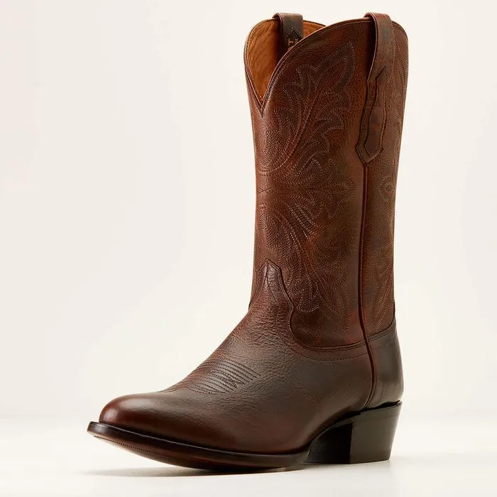 Men Western Boots Ariat Bench Made James Western Boot Saddle Brown Bison