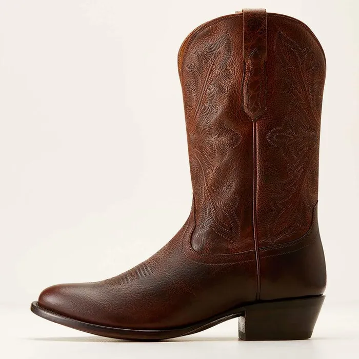 Men Western Boots Ariat Bench Made James Western Boot Saddle Brown Bison