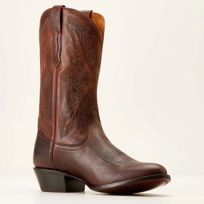 Men Western Boots Ariat Bench Made James Western Boot Saddle Brown Bison