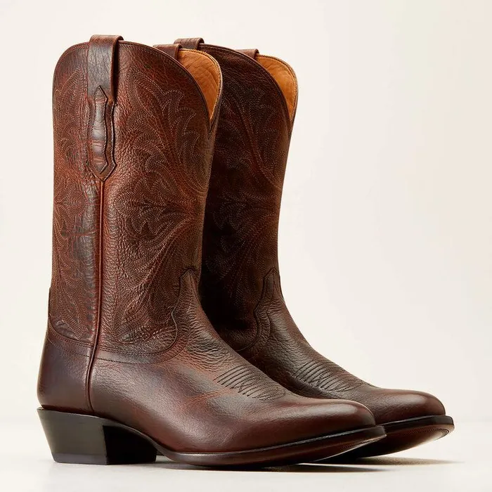 Men Western Boots Ariat Bench Made James Western Boot Saddle Brown Bison