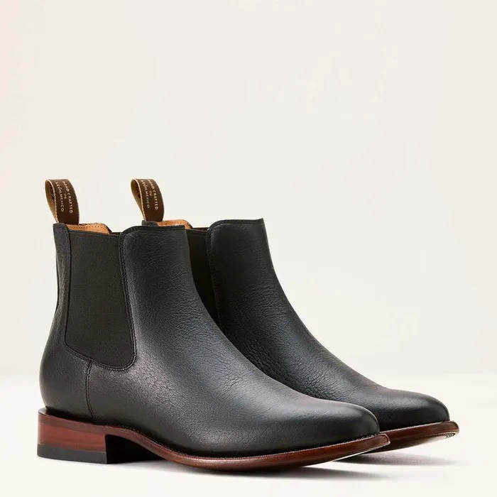 Men Western Boots Ariat Bench Made Reed Western Boot Cool Black Bison Men Western Boots Ariat Bench Made Reed Western Boot Cool Black Bison