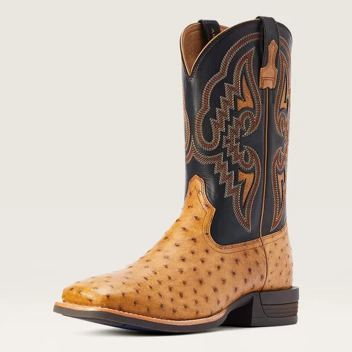 Men Western Boots Ariat Dagger Western Boot Antique Saddle Fq Ostrich