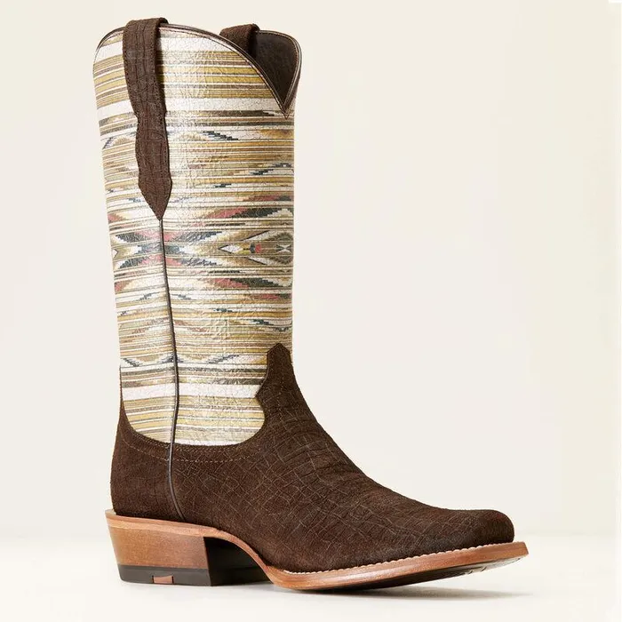 Men Western Boots Ariat Futurity Chimayo Western Boot Chocolate Hippo Print Men Western Boots Ariat Futurity Chimayo Western Boot Chocolate Hippo Print