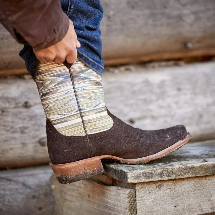 Men Western Boots Ariat Futurity Chimayo Western Boot Chocolate Hippo Print Men Western Boots Ariat Futurity Chimayo Western Boot Chocolate Hippo Print