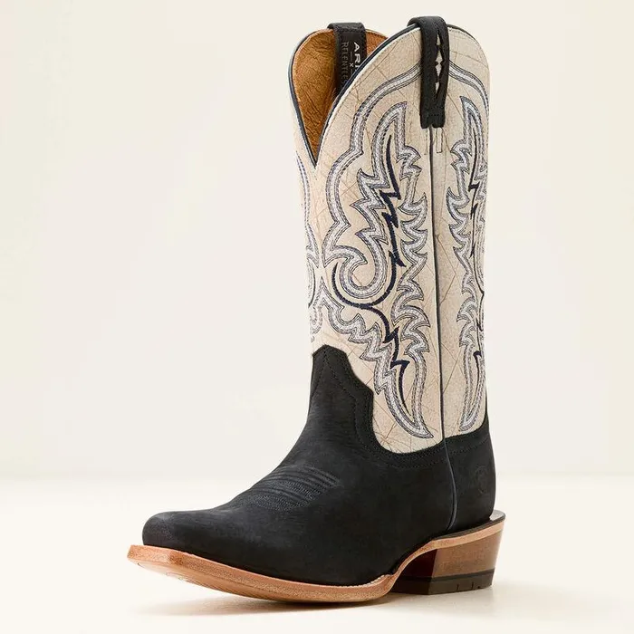 Men Western Boots Ariat Futurity Relentless Bama Fury Cowboy Boot Navy Bisonshredded White
