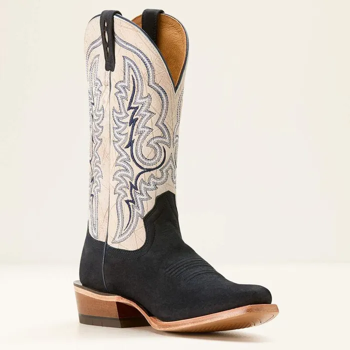 Men Western Boots Ariat Futurity Relentless Bama Fury Cowboy Boot Navy Bisonshredded White Men Western Boots Ariat Futurity Relentless Bama Fury Cowboy Boot Navy Bisonshredded White