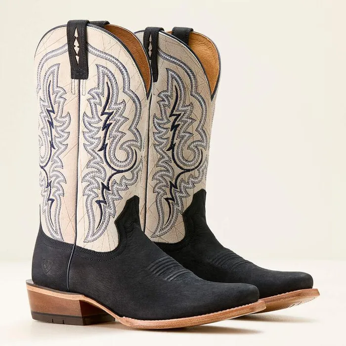 Men Western Boots Ariat Futurity Relentless Bama Fury Cowboy Boot Navy Bisonshredded White Men Western Boots Ariat Futurity Relentless Bama Fury Cowboy Boot Navy Bisonshredded White