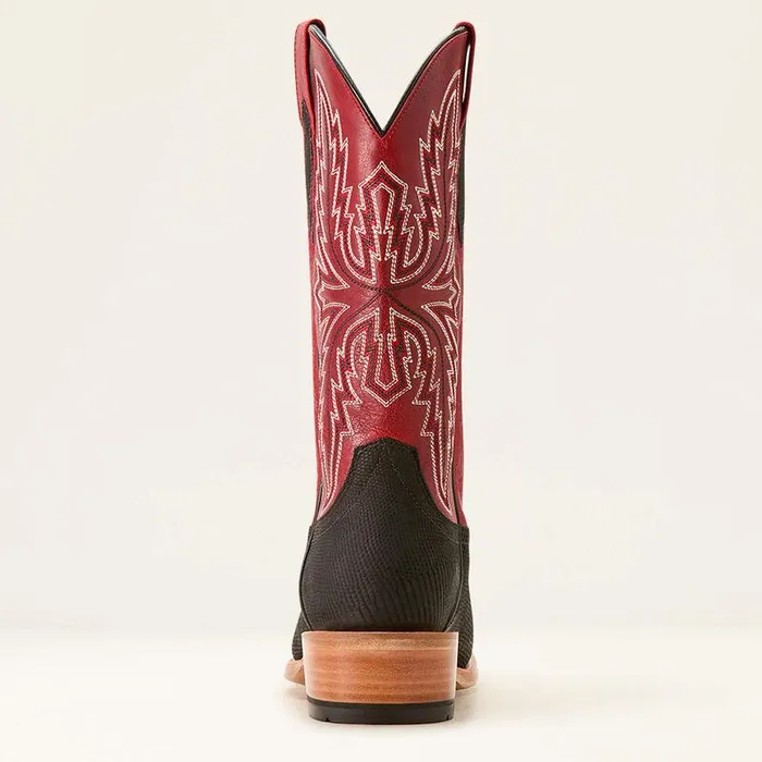 Men Western Boots Ariat Futurity Relentless Golde Rush Cowboy Boot Black Lizardbravado Red