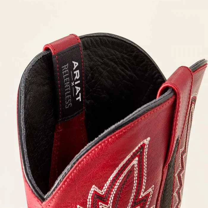 Men Western Boots Ariat Futurity Relentless Golde Rush Cowboy Boot Black Lizardbravado Red