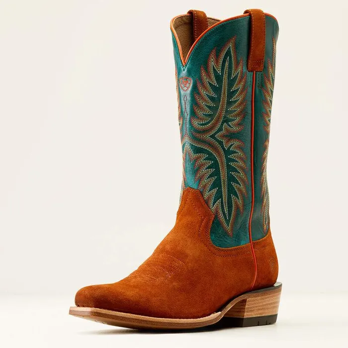 Men Western Boots Ariat Futurity Rider Cowboy Boot Penny Roughoutancient Turquoise
