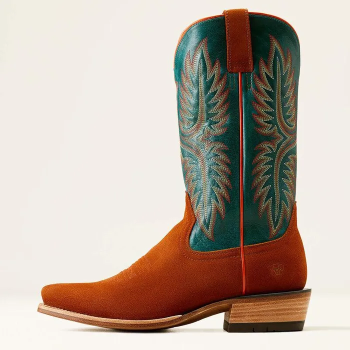Men Western Boots Ariat Futurity Rider Cowboy Boot Penny Roughoutancient Turquoise