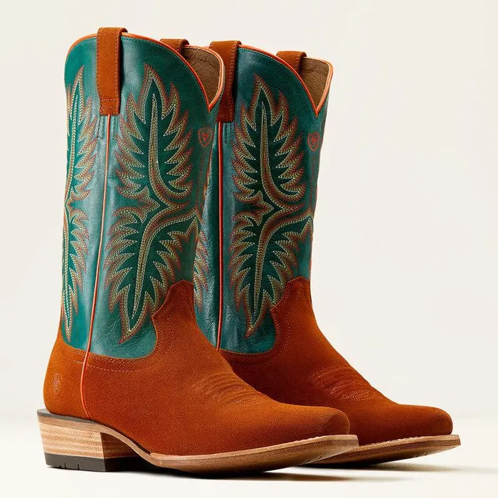 Men Western Boots Ariat Futurity Rider Cowboy Boot Penny Roughoutancient Turquoise