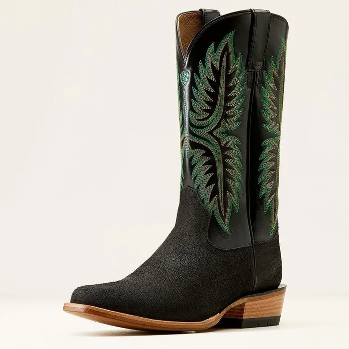 Men Western Boots Ariat Futurity Rider Cowboy Boot Smokey Roughoutblack