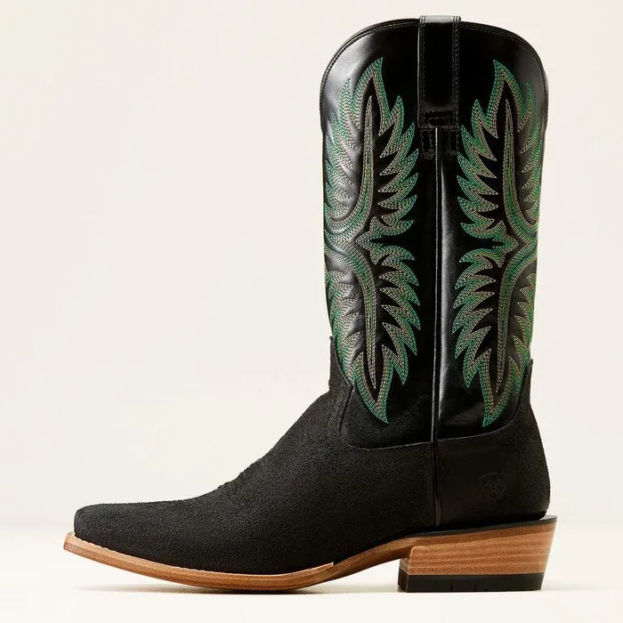Men Western Boots Ariat Futurity Rider Cowboy Boot Smokey Roughoutblack