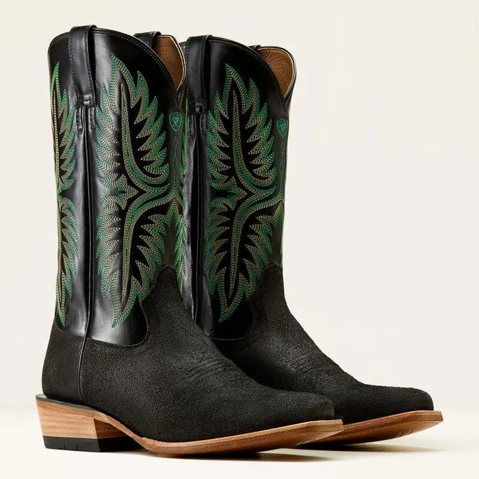 Men Western Boots Ariat Futurity Rider Cowboy Boot Smokey Roughoutblack
