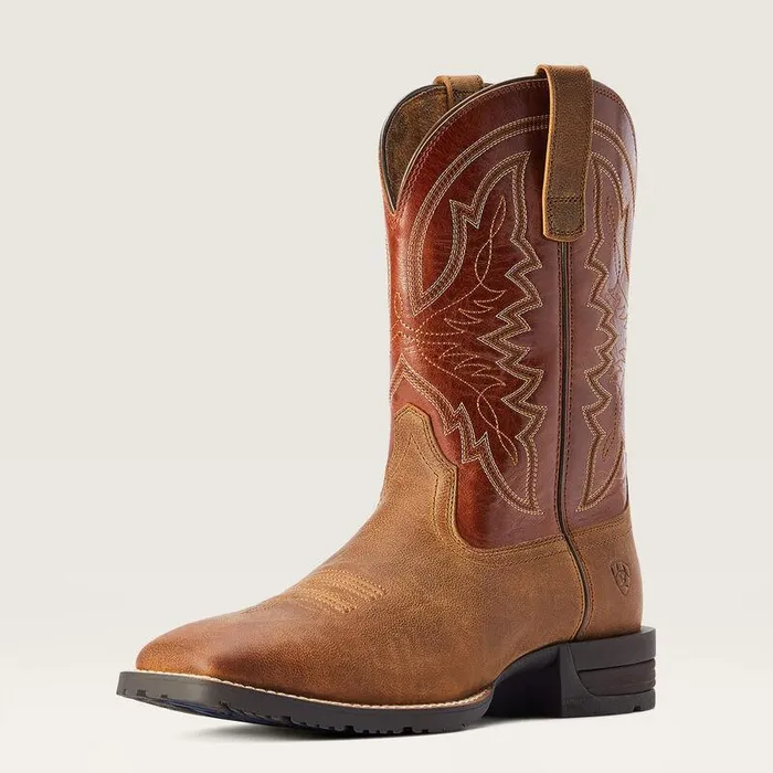 Men Western Boots Ariat Hybrid Ranchwork Western Boot Sorrel Crunch