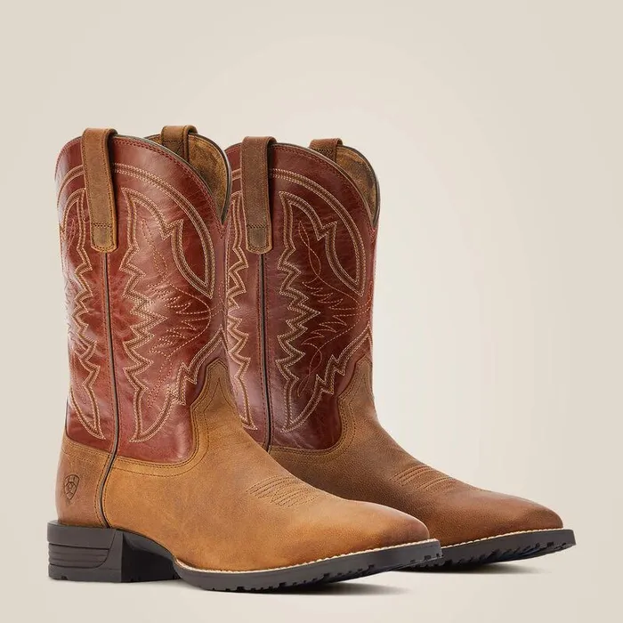 Men Western Boots Ariat Hybrid Ranchwork Western Boot Sorrel Crunch Men Western Boots Ariat Hybrid Ranchwork Western Boot Sorrel Crunch