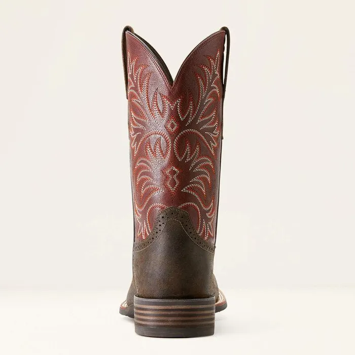 Men Western Boots Ariat Oakwood Cowboy Boot Antique Greyroasted Chestnut