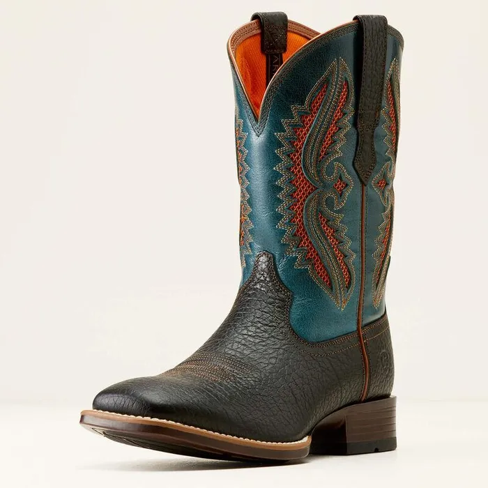 Men Western Boots Ariat Rowder VentTEK 360deg Cowboy Boot Blackdark Teal