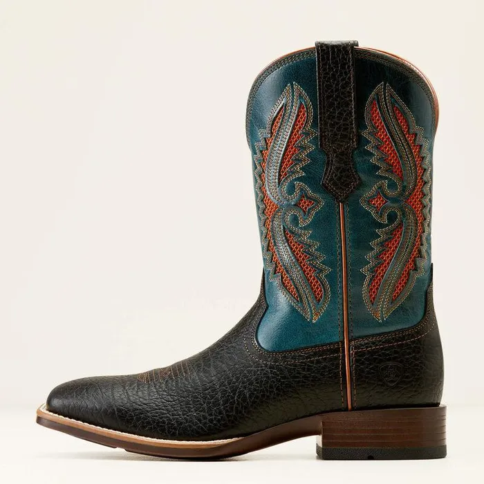 Men Western Boots Ariat Rowder VentTEK 360deg Cowboy Boot Blackdark Teal