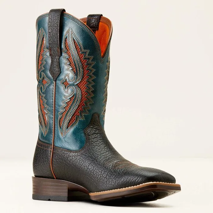 Men Western Boots Ariat Rowder VentTEK 360deg Cowboy Boot Blackdark Teal