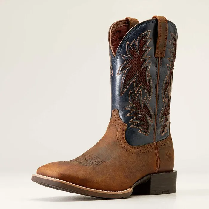 Men Western Boots Ariat Sport Cool VentTEK Cowboy Boot Bar Top Brown