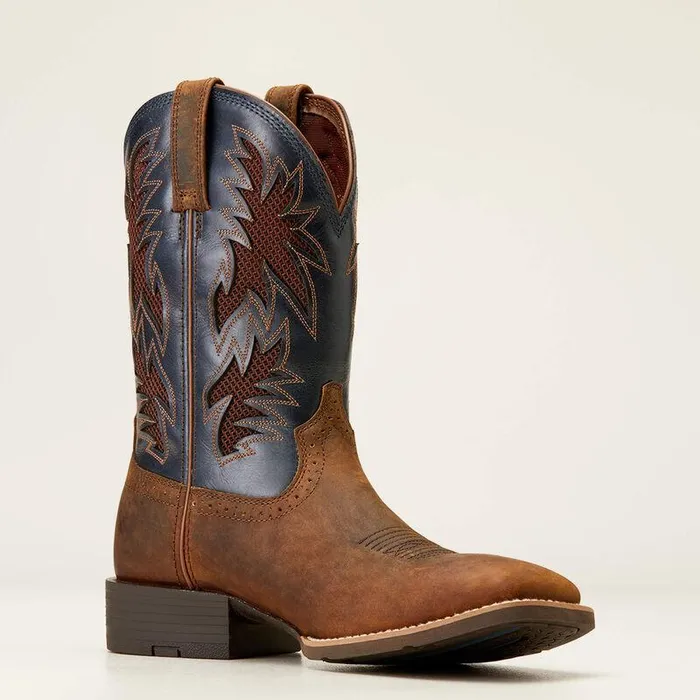 Men Western Boots Ariat Sport Cool VentTEK Cowboy Boot Bar Top Brown