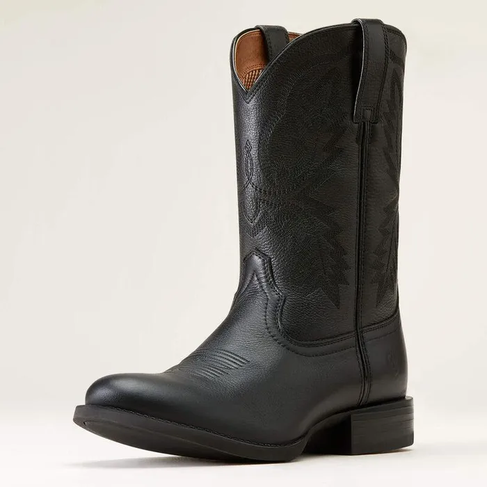 Men Western Boots Ariat Sport Stratten Cowboy Boot Black Deertan