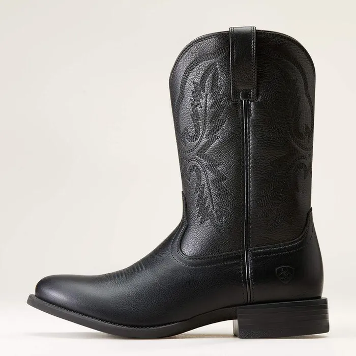 Men Western Boots Ariat Sport Stratten Cowboy Boot Black Deertan Men Western Boots Ariat Sport Stratten Cowboy Boot Black Deertan