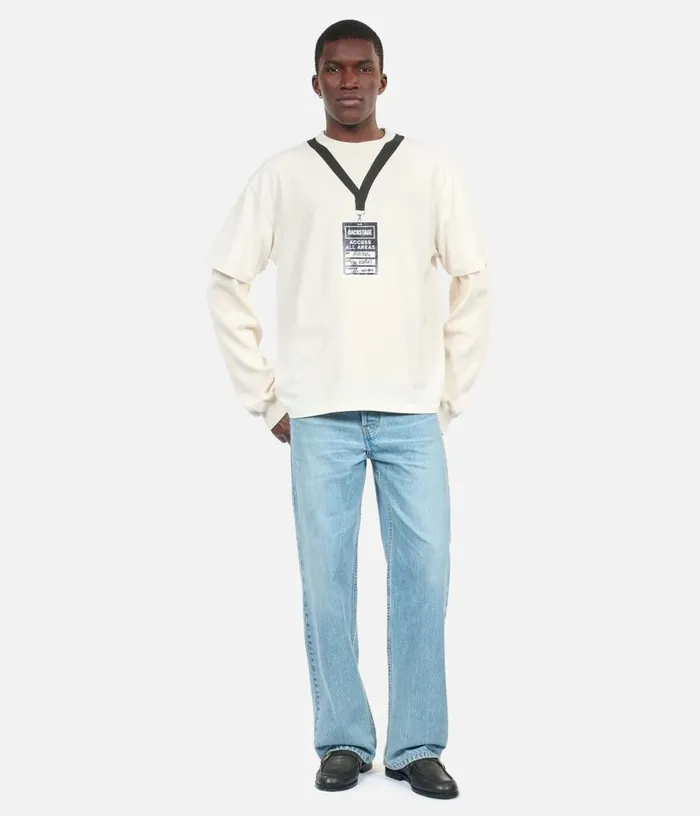 Men White Backstage Serigraphy Tshirt THE KOOPLES Tshirts