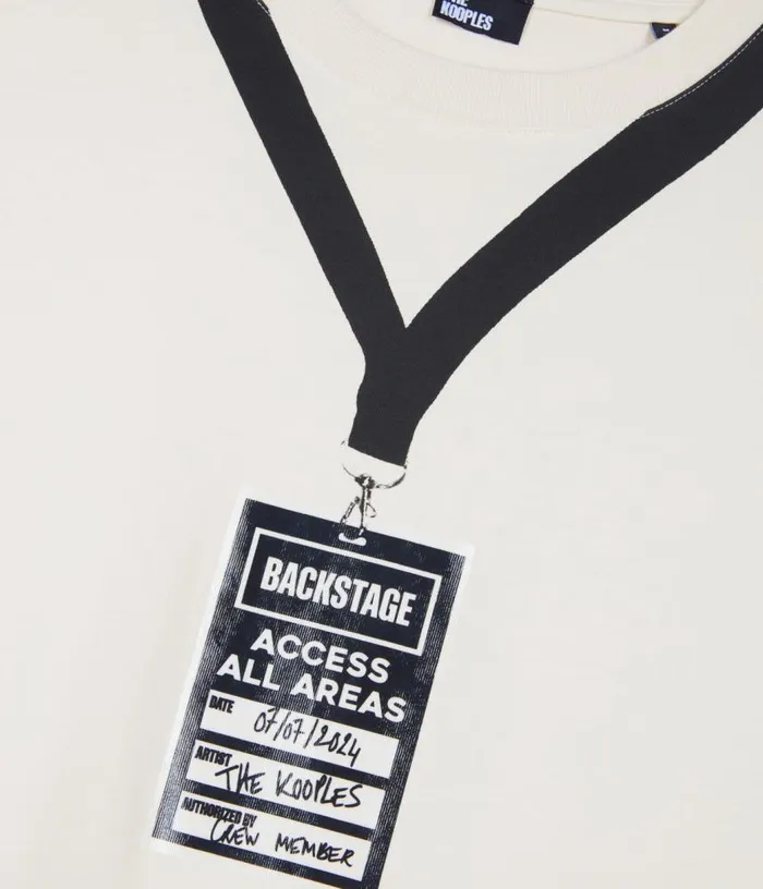Men White Backstage Serigraphy Tshirt THE KOOPLES Tshirts