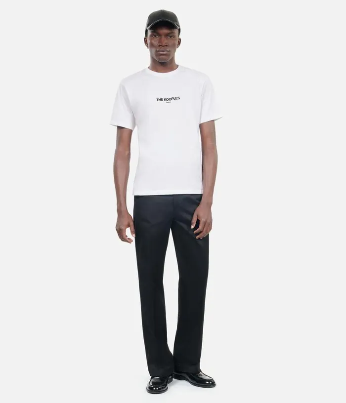 Men White Logo Tshirt THE KOOPLES Knits and Tees