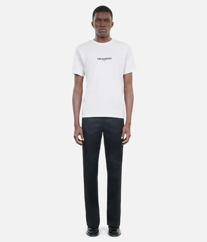 Men White Logo Tshirt THE KOOPLES Knits and Tees