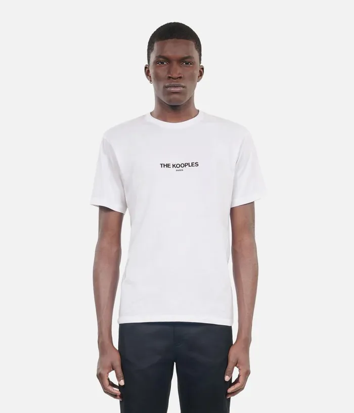 Men White Logo Tshirt THE KOOPLES Knits and Tees