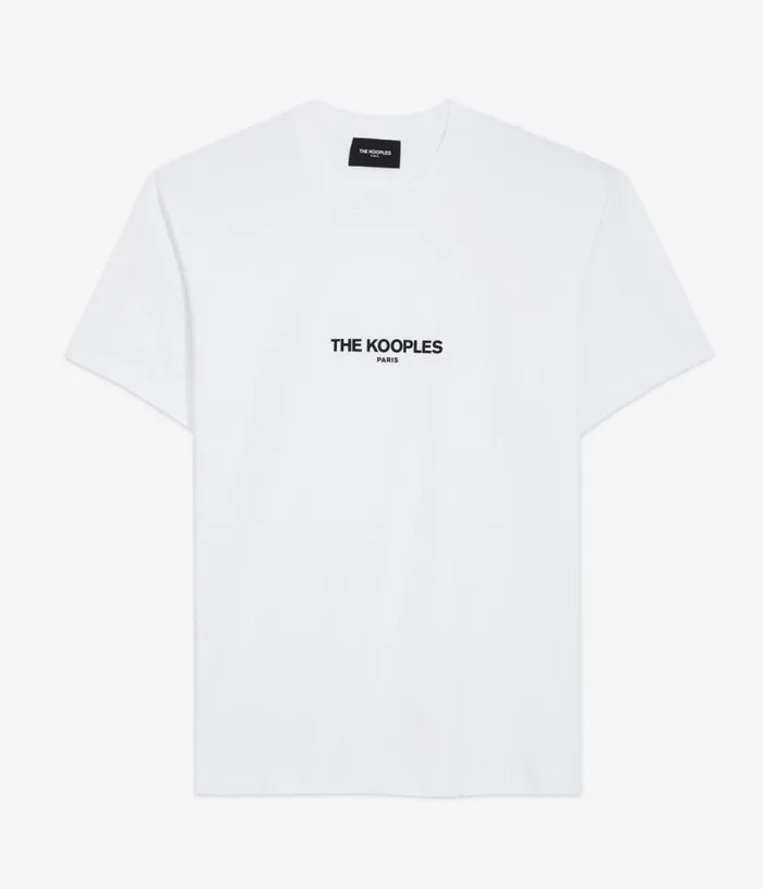 Men White Logo Tshirt THE KOOPLES Knits and Tees