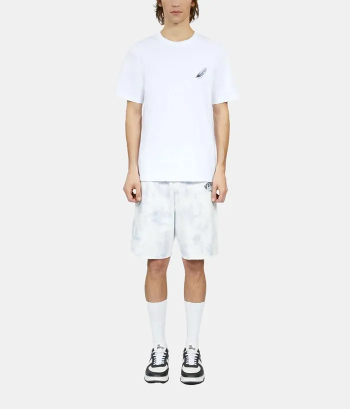 Men White Tshirt With Feather Embroidery THE KOOPLES Tshirts