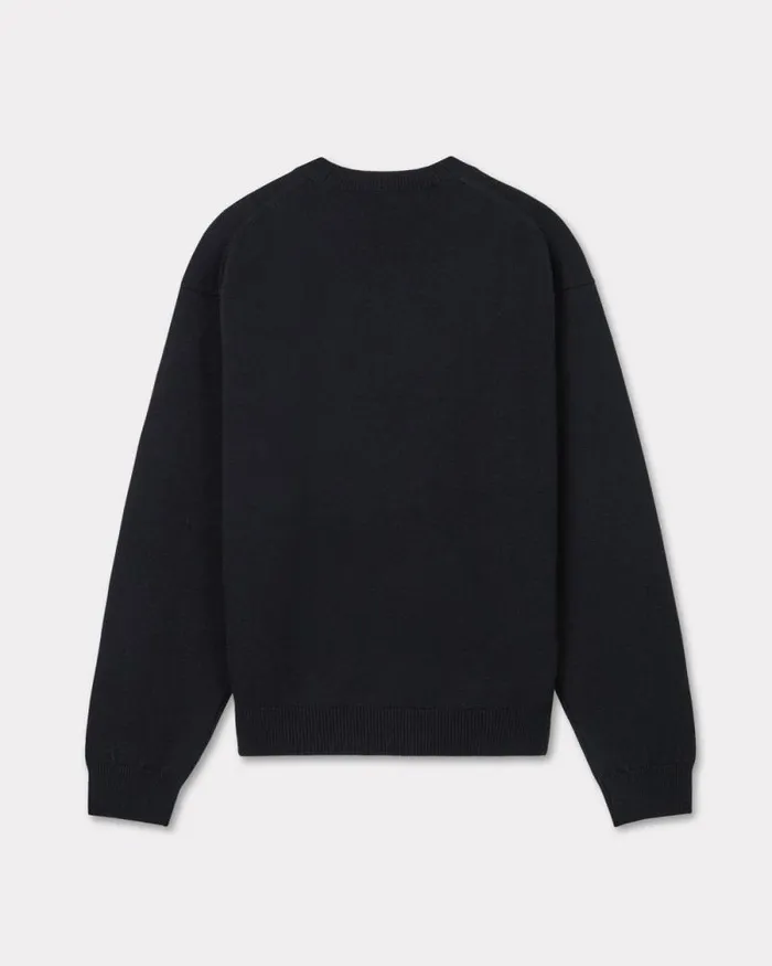 MenWomen 039KENZO Constellation039 Genderless Embroidered Jumper In Wool And Cotton Black Kenzo Sweaters And Cardigans