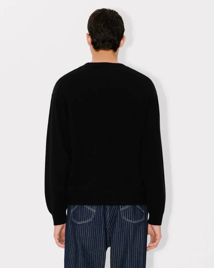 MenWomen 039KENZO Constellation039 Genderless Embroidered Jumper In Wool And Cotton Black Kenzo Sweaters And Cardigans