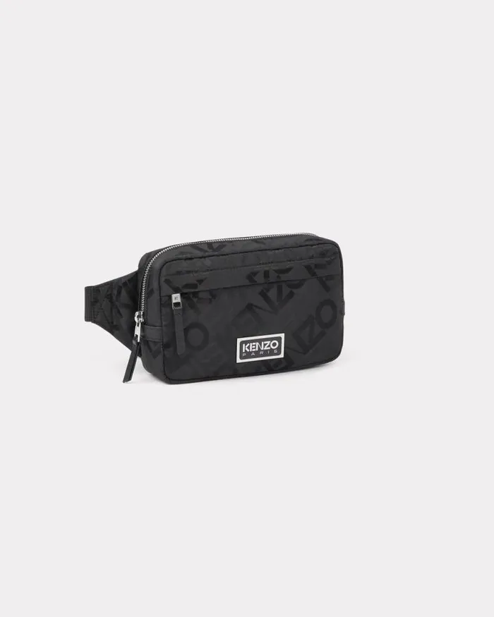 MenWomen 039KENZOGRAM039 Belt Bag Black Kenzo Bags