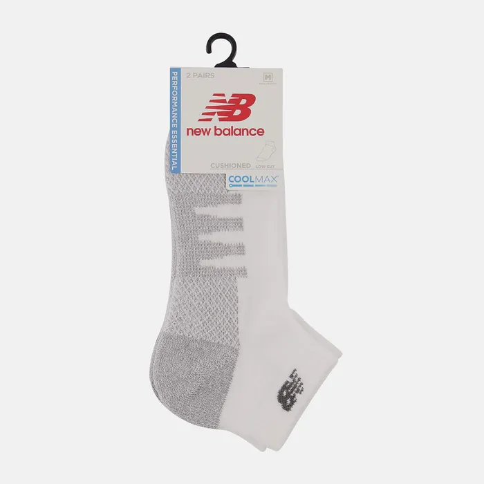 MenWomen Coolmax Low Cut Socks 2 Pack White New Balance Socks