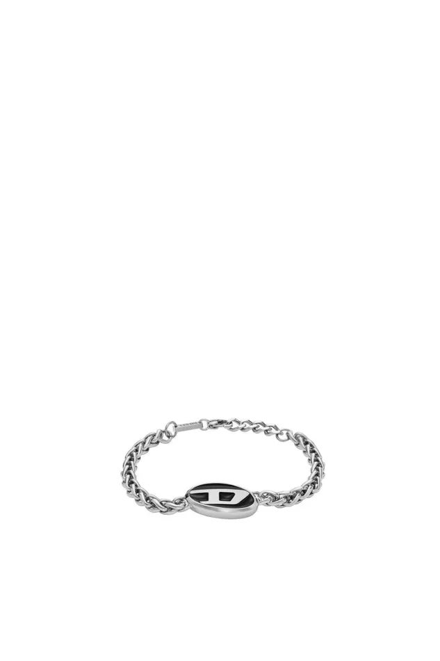 MenWomen Diesel Jewelry DX1469 Silverblack