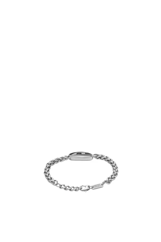 MenWomen Diesel Jewelry DX1469 Silverblack