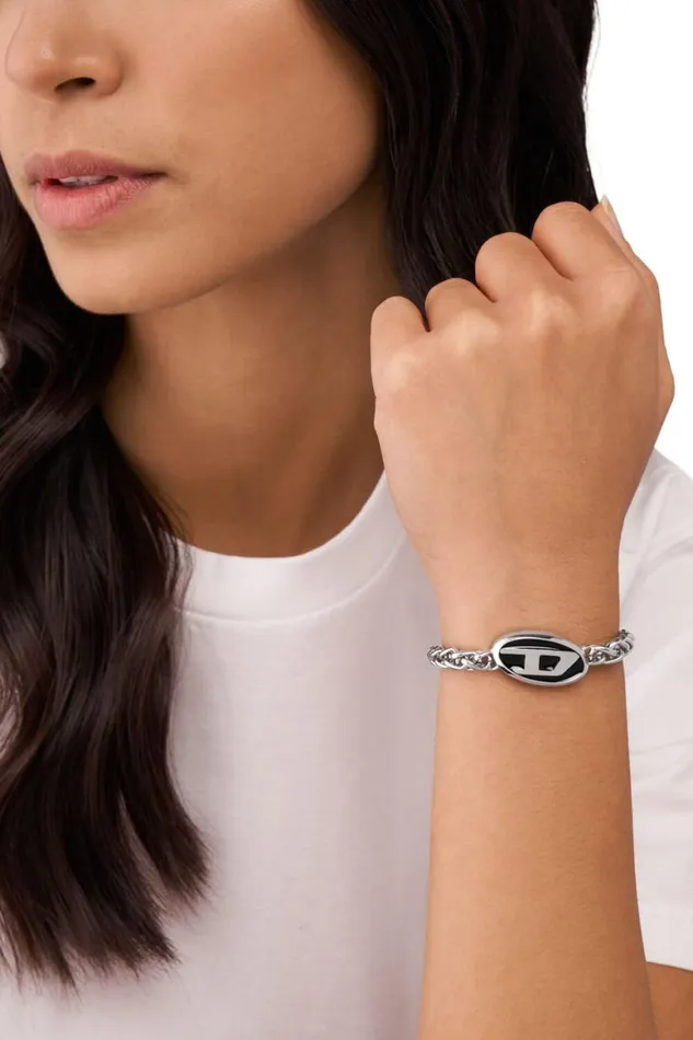 MenWomen Diesel Jewelry DX1469 Silverblack