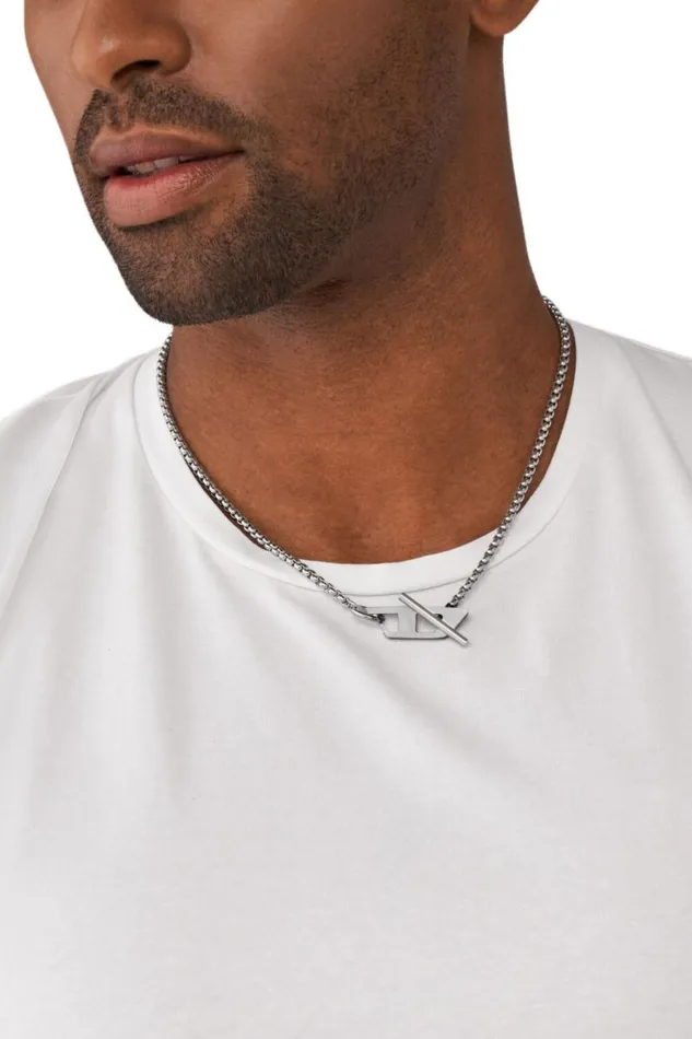 MenWomen Diesel Jewelry DX1477 Silver
