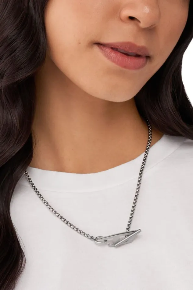 MenWomen Diesel Jewelry DX1477 Silver