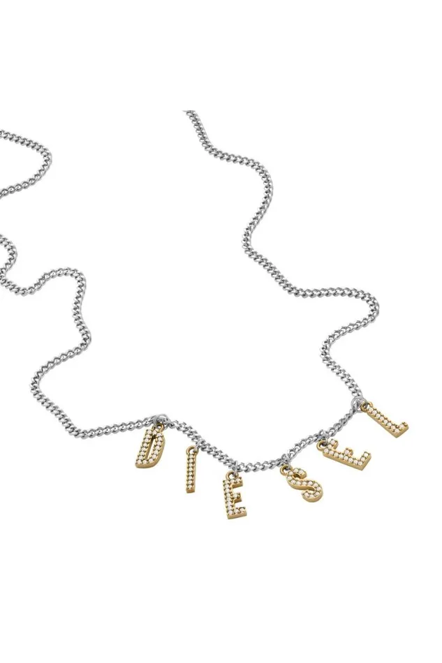 MenWomen Diesel Jewelry DX1545931 JEWEL Silvergold