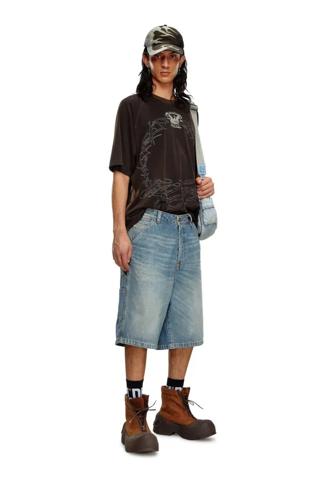 MenWomen Diesel Pants and Shorts DLIVERYSHORT Light Blue