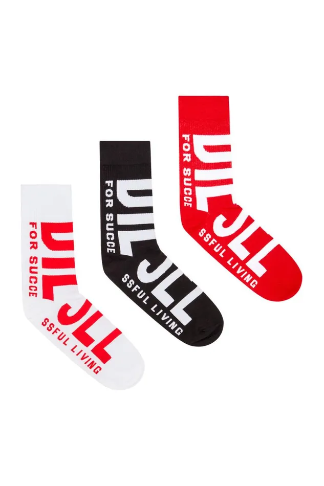MenWomen Diesel Socks SKMRAYTHREEPACK Redblack